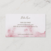 Minimalistisch en elegant visitekaartje waterverf (Achterkant)