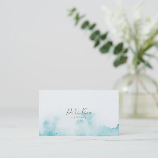 Minimalistisch en elegant visitekaartje waterverf (Staand voorkant)
