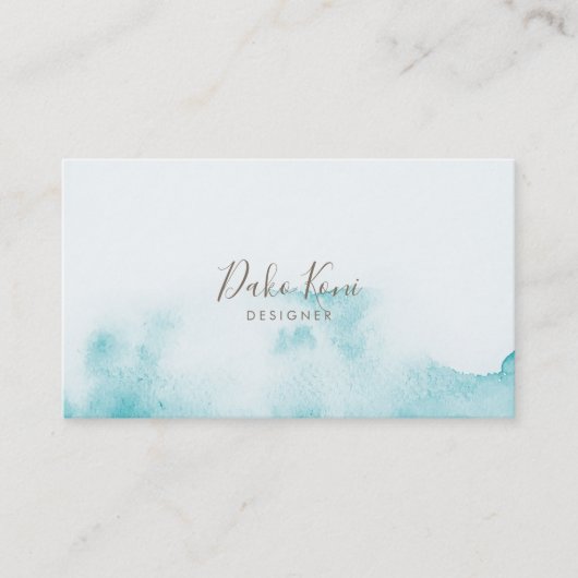 Minimalistisch en elegant visitekaartje waterverf (Voorkant)