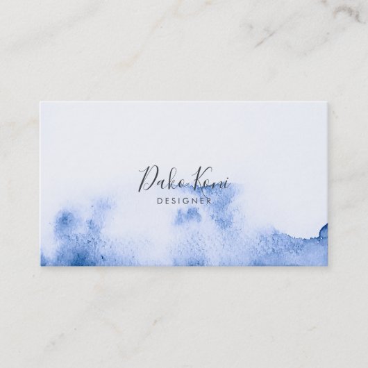 Minimalistisch en elegant visitekaartje waterverf (Voorkant)