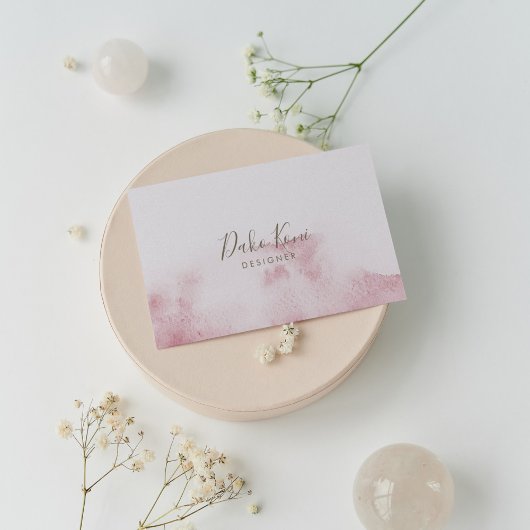Minimalistisch en elegant visitekaartje waterverf