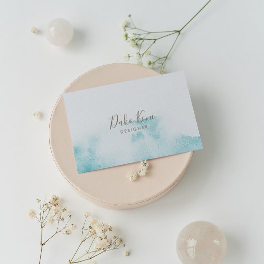 Minimalistisch en elegant visitekaartje waterverf