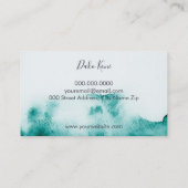 Minimalistisch en elegant visitekaartje waterverf (Achterkant)