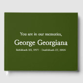 Minimalistisch en elementair begrafenis/Memorial G Gastenboek (Voorkant)