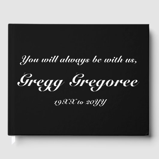 Minimalistisch en elementair gedenkboek gastenboek (Voorkant)