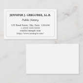 Minimalistisch en elementair openbaar Visitekaartj Visitekaartje (Voorkant / Achterkant)