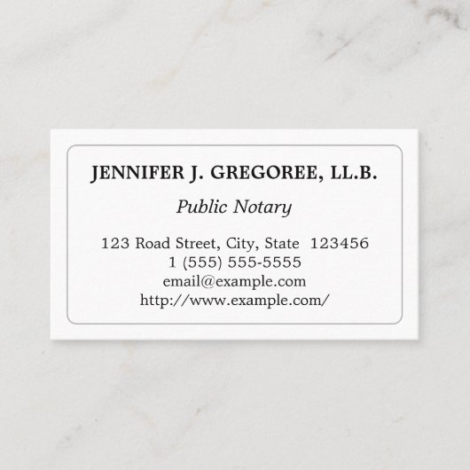 Minimalistisch en elementair openbaar Visitekaartj Visitekaartje (Voorkant)