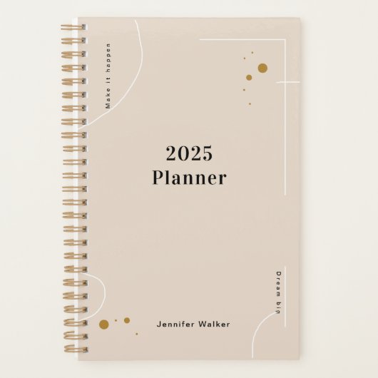Minimalistisch en esthetisch ontwerp aangepaste na planner (Voorkant)