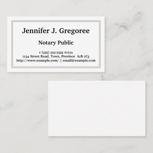 Minimalistisch en fundamenteel Notioneel Visitekaa Visitekaartje (Voorkant / Achterkant)