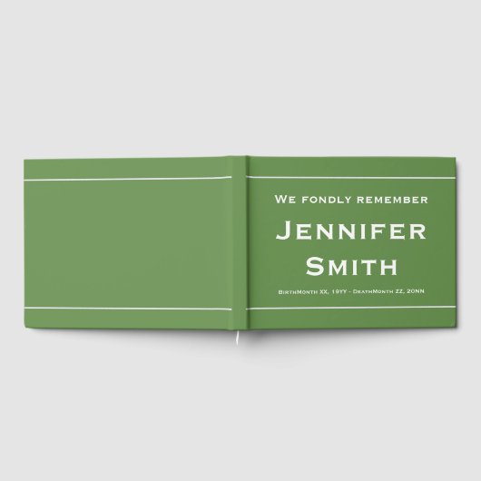 Minimalistisch en Gepersonaliseerd condoleanboek Gastenboek (Volledig)