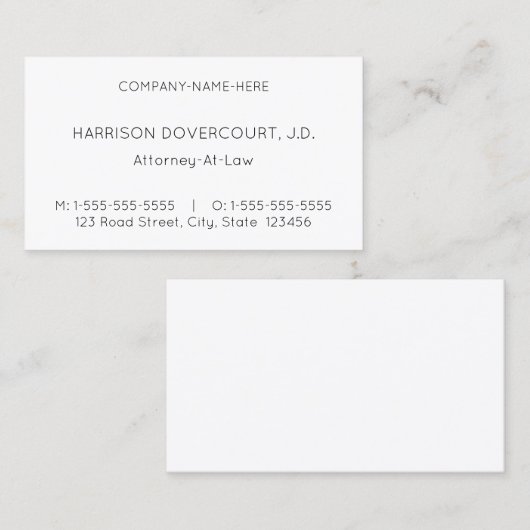 Minimalistisch en menselijk Visitekaartje (Voorkant / Achterkant)