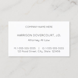 Minimalistisch en menselijk Visitekaartje