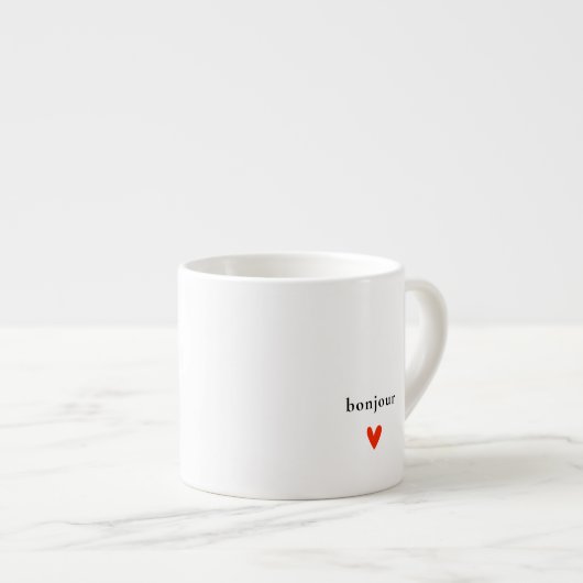Minimalistisch en modern Bonjour Espresso Kop (Voorkant rechts)