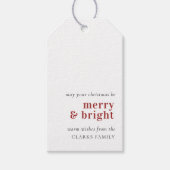 Minimalistisch en modern cadeau-Label voor feestda Cadeaulabel (Voorkant)