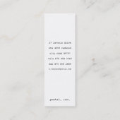 Minimalistisch en modern groen mini visitekaartje (Achterkant)