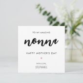 Minimalistisch en modern Nonna Oma Moederdag Kaart (Staand voorkant)