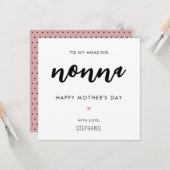 Minimalistisch en modern Nonna Oma Moederdag Kaart (Voorkant / Achterkant in situ)