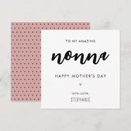 Minimalistisch en modern Nonna Oma Moederdag Kaart