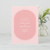 Minimalistisch en modern roze sparen de Kaart van (Staand voorkant)