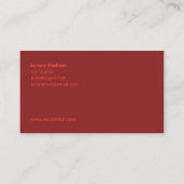 Minimalistisch en mooi eenvoudig Visitekaartje (Achterkant)