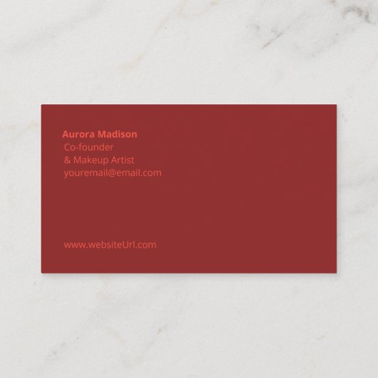 Minimalistisch en mooi eenvoudig Visitekaartje (Achterkant)