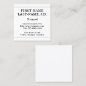 Minimalistisch en ondermaats Visitekaartje van de  (Voorkant / Achterkant)