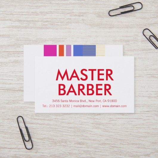 Minimalistisch en professioneel visitekaartje (Voorkant / Achterkant in situ)