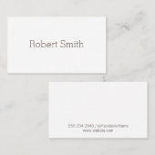 Minimalistisch en proper (donkergrijs) visitekaartje (Voorkant / Achterkant)