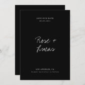 Minimalistisch en rendabel huwelijk sparen de datu kaart (Voorkant / Achterkant)