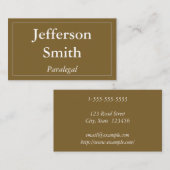 Minimalistisch en schoon paralegaal Visitekaartje (Voorkant / Achterkant)