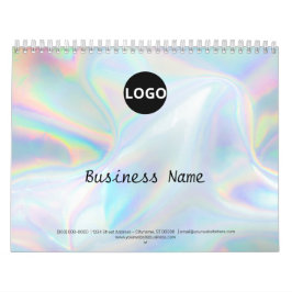 Minimalistisch en stijlvol holografisch ontwerp kalender