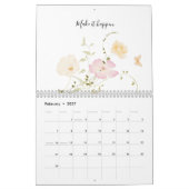 Minimalistisch en stijlvol holografisch ontwerp kalender (Feb 2027)