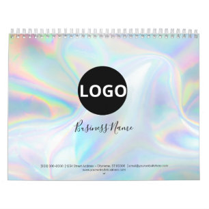 Minimalistisch en stijlvol holografisch ontwerp kalender