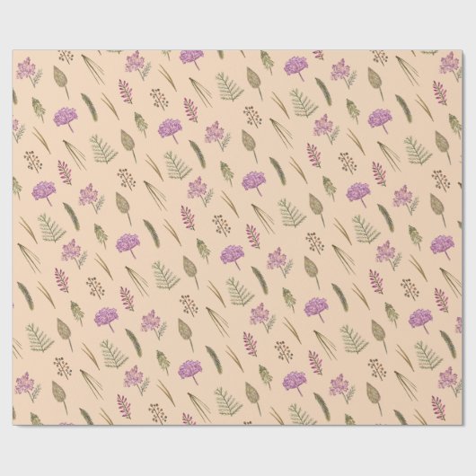 Minimalistisch Engels Bloementuin  cadeau Cadeaupapier (Vlak)