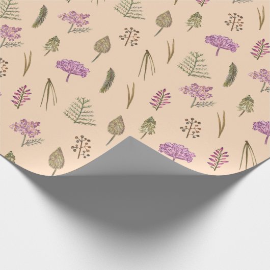 Minimalistisch Engels Bloementuin  cadeau Cadeaupapier (Hoek)