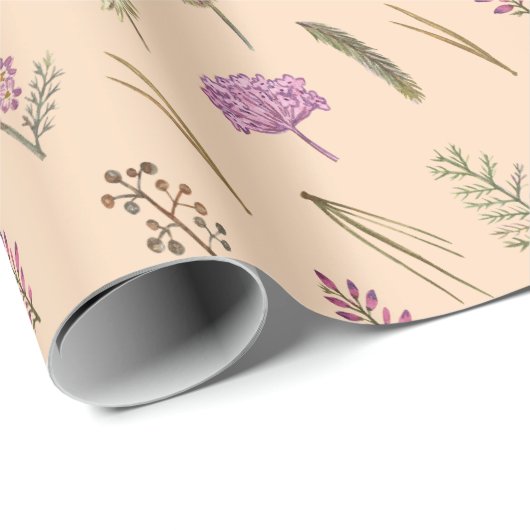 Minimalistisch Engels Bloementuin cadeau Cadeaupapier (Rol Hoek)