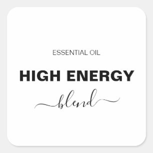 Minimalistisch Essential Oil Blend Roller Fles Lab Vierkante Sticker