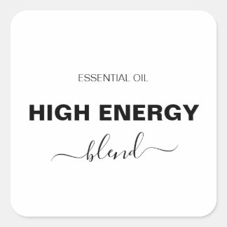 Minimalistisch Essential Oil Blend Roller Fles Lab Vierkante Sticker