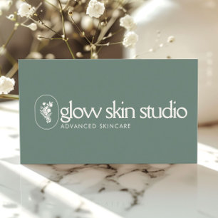Minimalistisch Esthetician Logo Huidverzorging Sag Visitekaartje