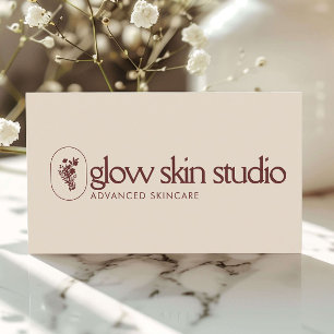 Minimalistisch Esthetician Logo Huidverzorging War Visitekaartje