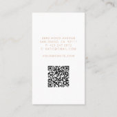 Minimalistisch Estheticus Floral Pink Arch Beauty Visitekaartje (Achterkant)