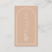 Minimalistisch Estheticus Floral Pink Arch Beauty Visitekaartje (Voorkant)
