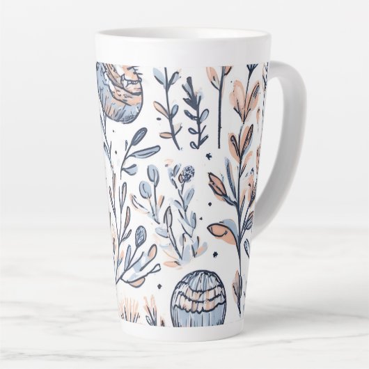 Minimalistisch esthetisch ontwerp Latte Mok (Rechterhoek)