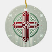 Minimalistisch Ethiopisch Kruis Keramisch Ornament (Voorkant)