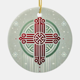 Minimalistisch Ethiopisch Kruis Keramisch Ornament