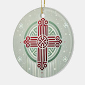 Minimalistisch Ethiopisch Kruis Keramisch Ornament (Links)