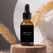 Minimalistisch etiket gezichtsserum