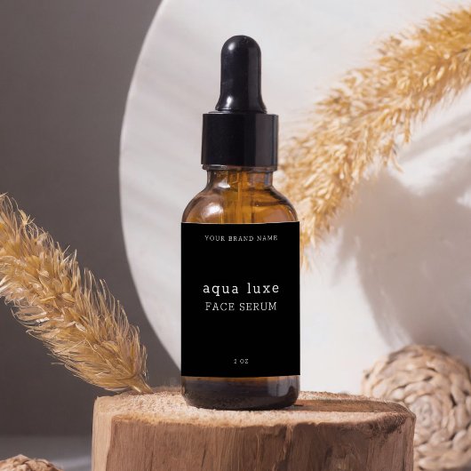 Minimalistisch etiket gezichtsserum