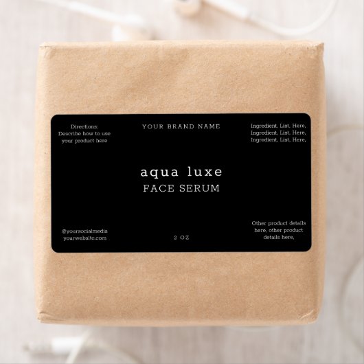 Minimalistisch etiket gezichtsserum (Insitu)