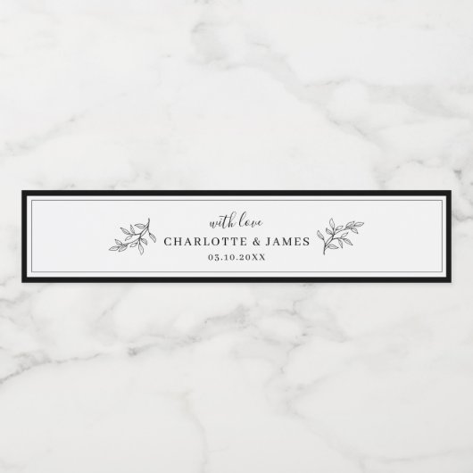 Minimalistisch etiket van flesleeffleslef (Enkel label)